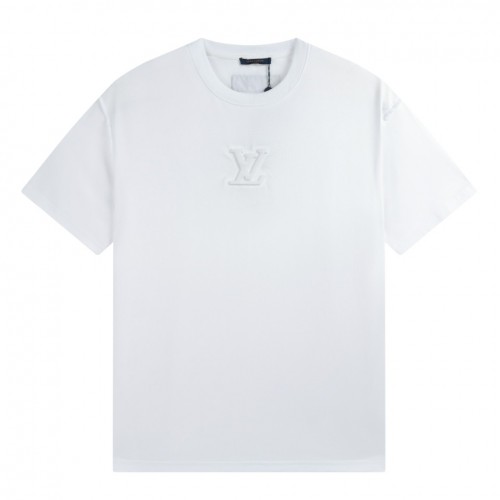 Louis Vuitton Embossed Lv T Shirt Blanc Optique White